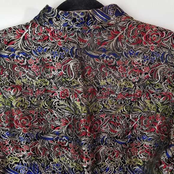 Chico's Dressy Silk Blend Multicolored Top Jacket - Picture 4 of 8